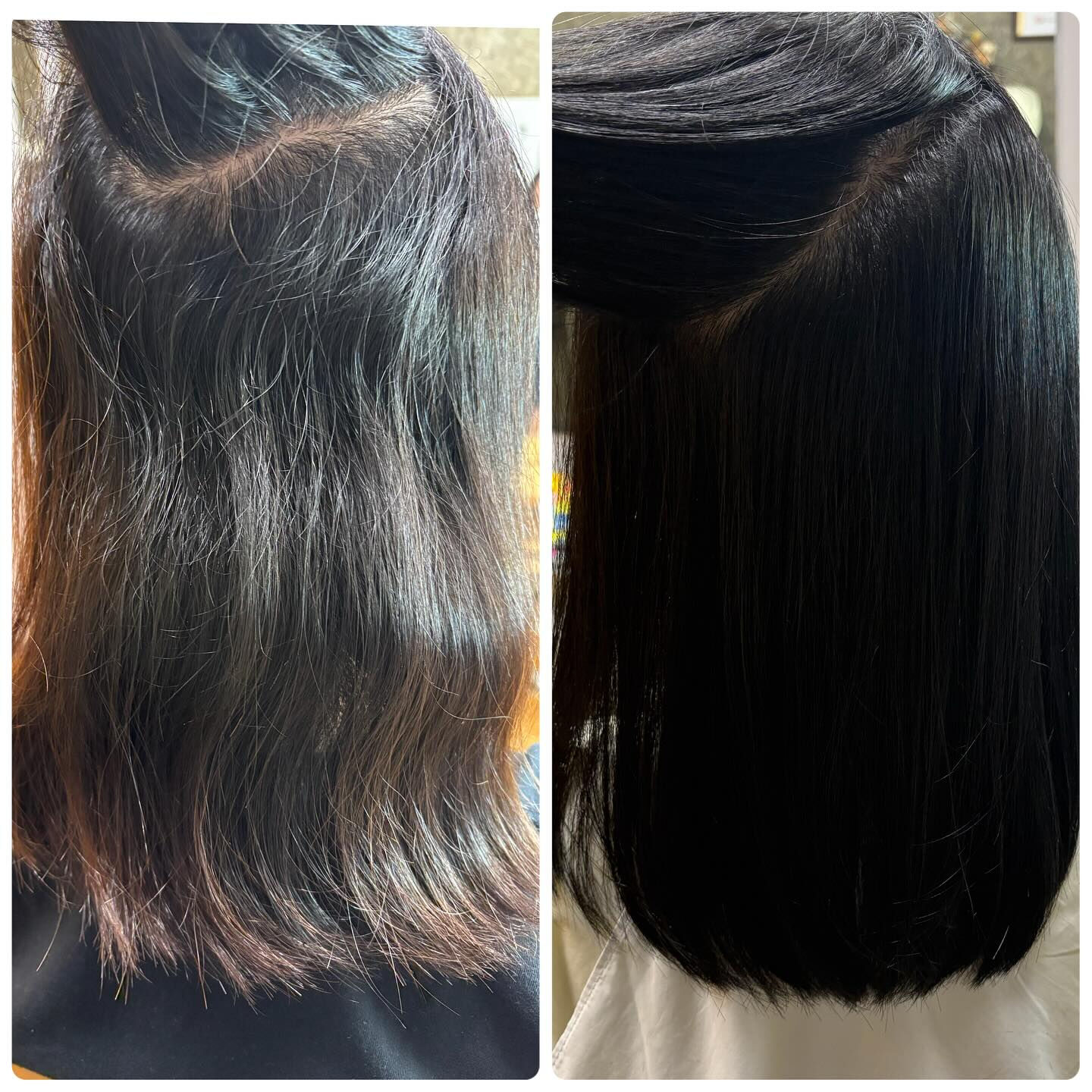 縮毛矯正クセストパーならヘアカラーと同日の施術が安全にダメー
