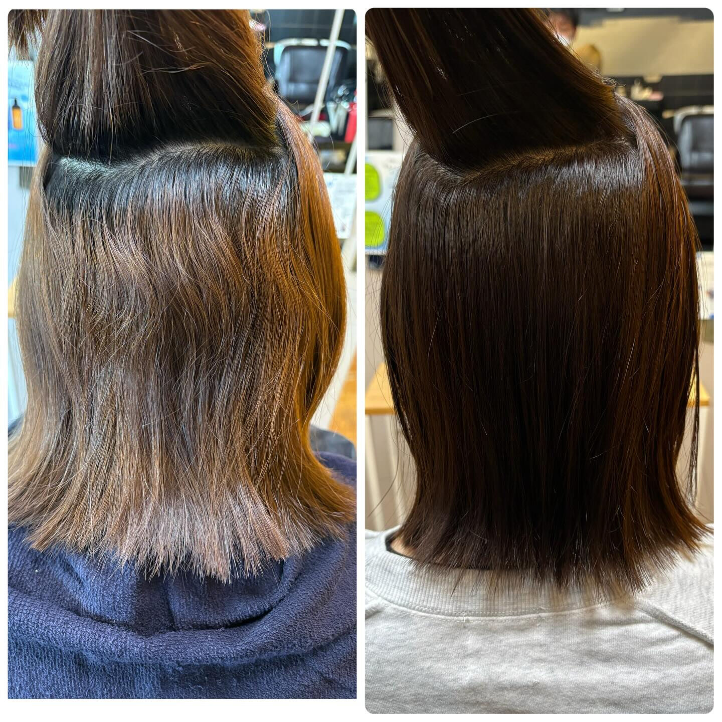 縮毛矯正クセストパーならヘアカラーと同日の施術が安全にダメー